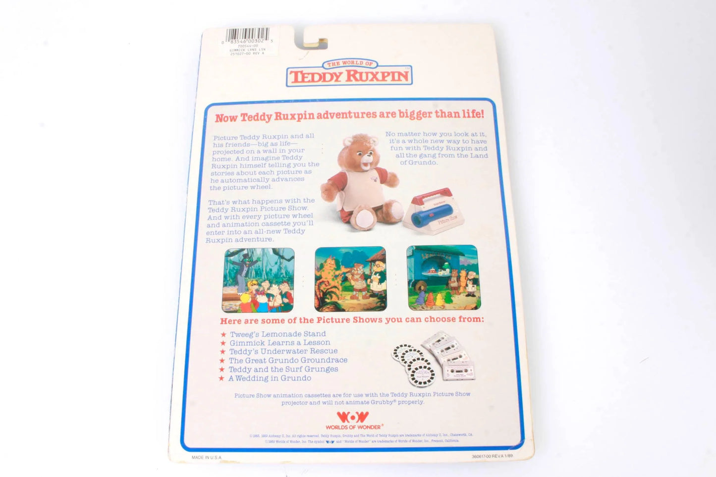 Teddy Ruxpin Picture Show with Tapes and pictures, Still in Box