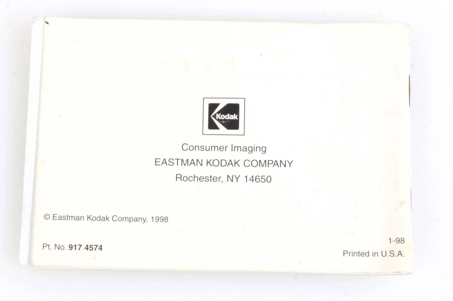 Kodak Advantix 5800MRX Zoom Camera Manual