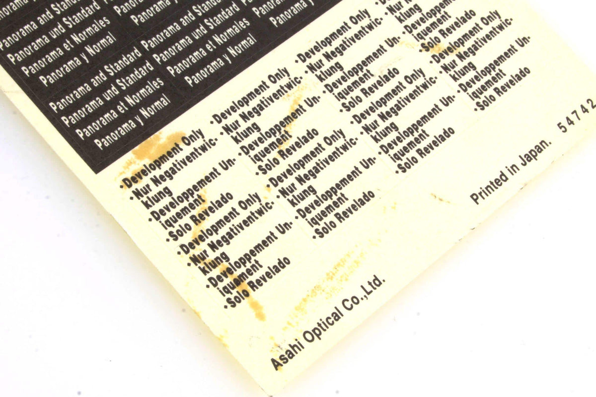 Pentax Panorama Film Stickers
