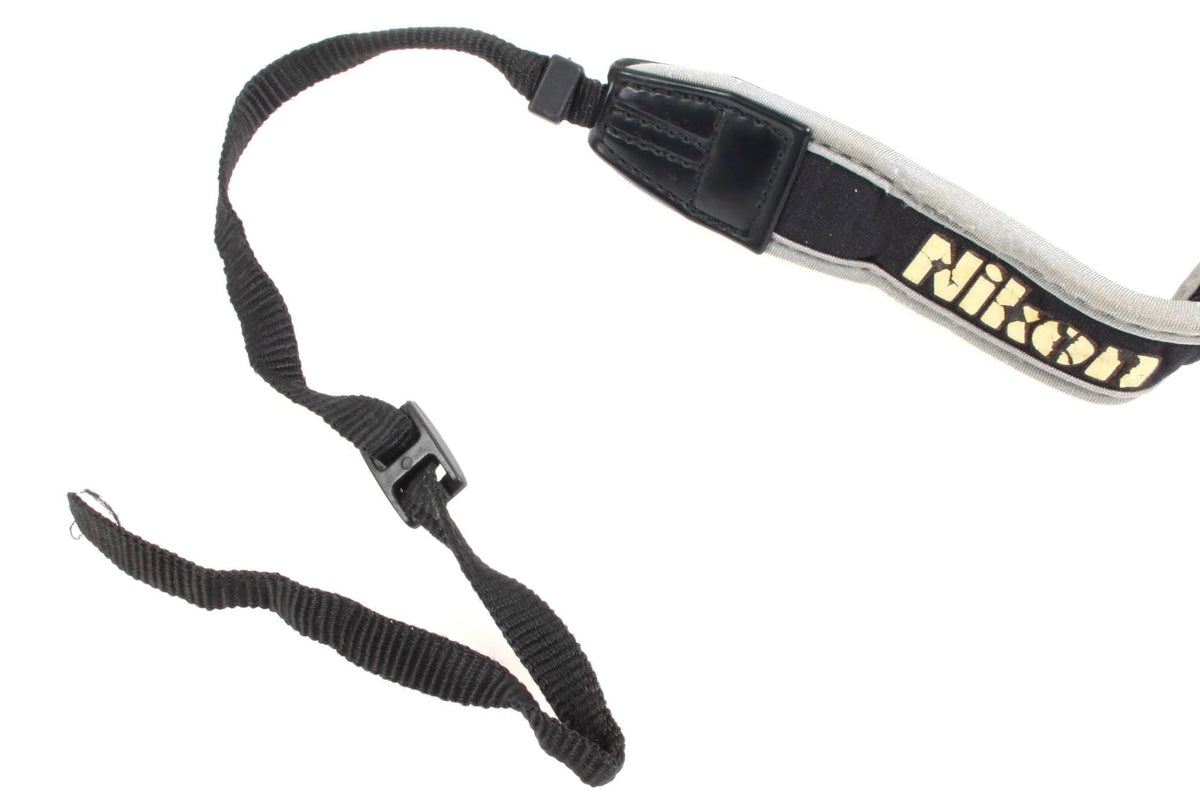 Vintage Nikon Camera Strap Gray and Black