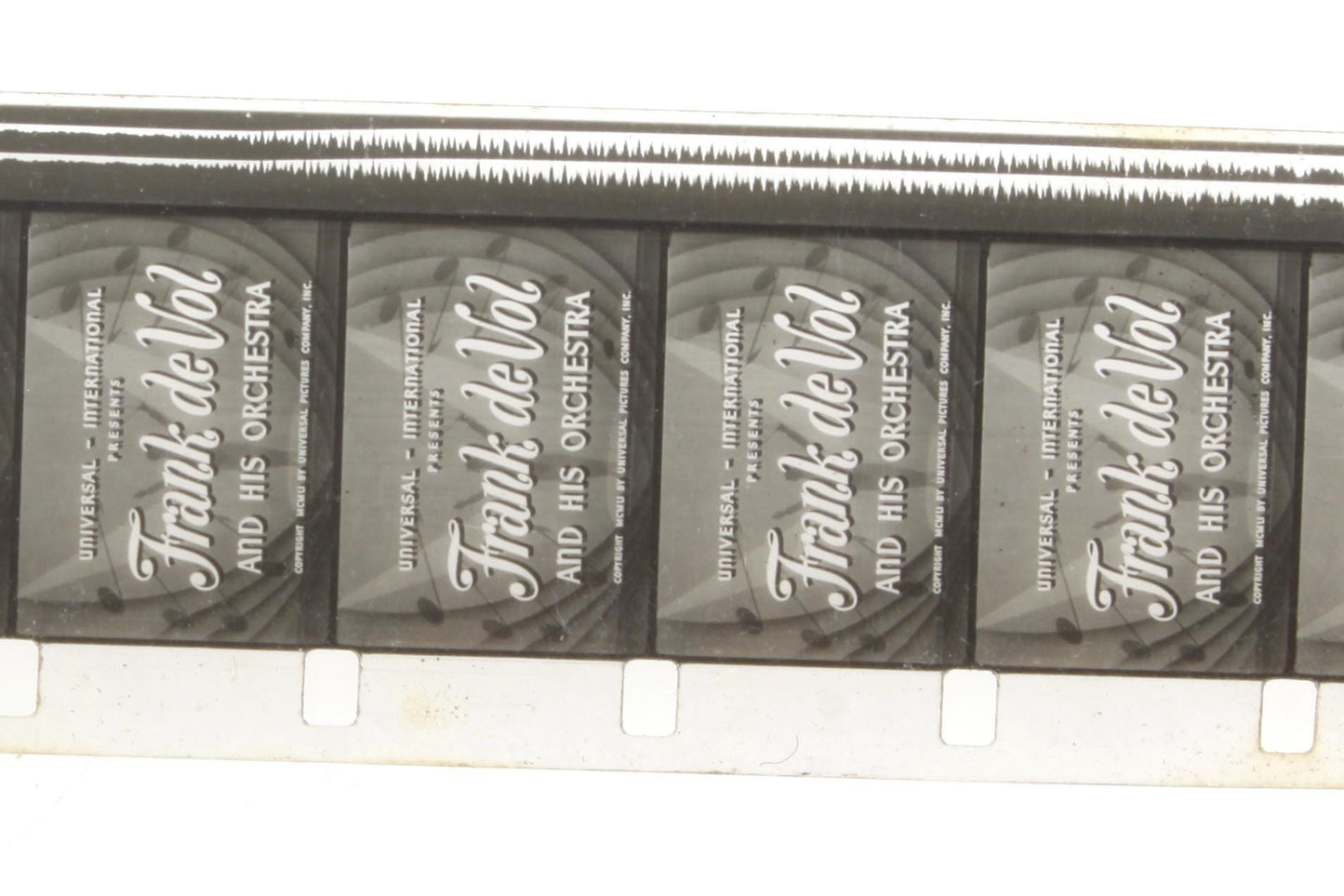 Frank DeVol & His Orchestra 16mm Movie B+W Vintage Universal International Pictures
