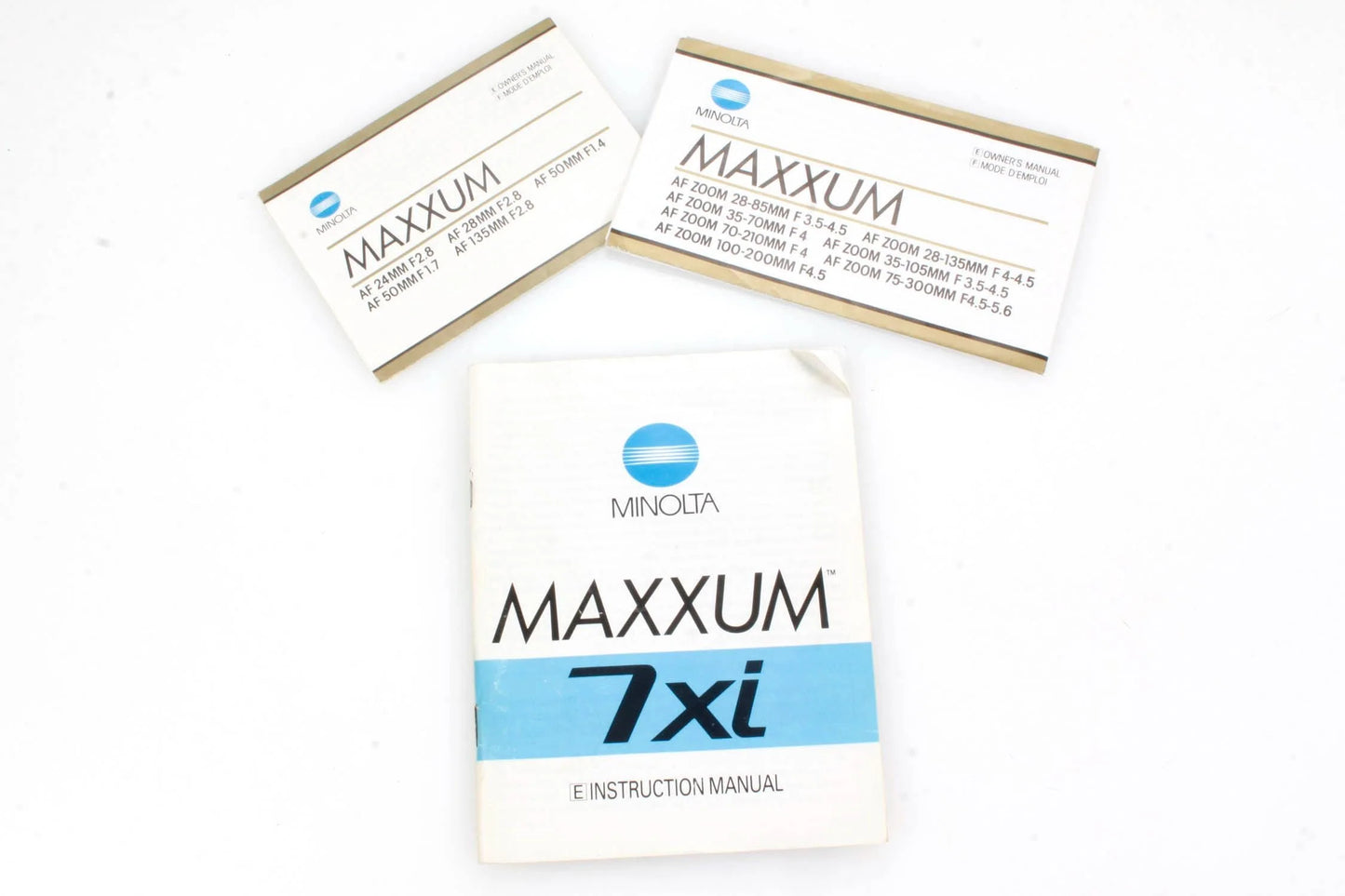 Minolta Maxxum 7Xi + Lenses Manuals