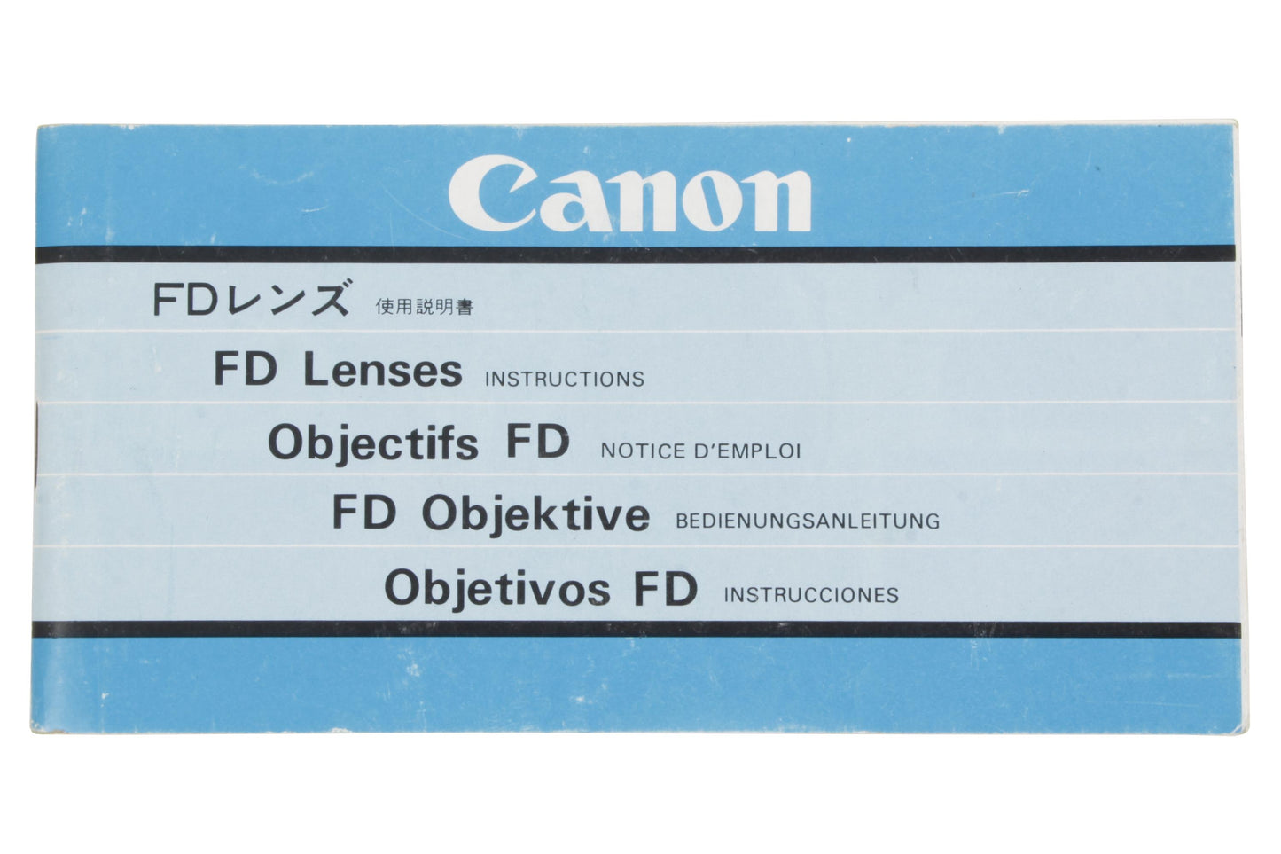 Canon FD Lenses Instructions for Film Cameras 93 Pages