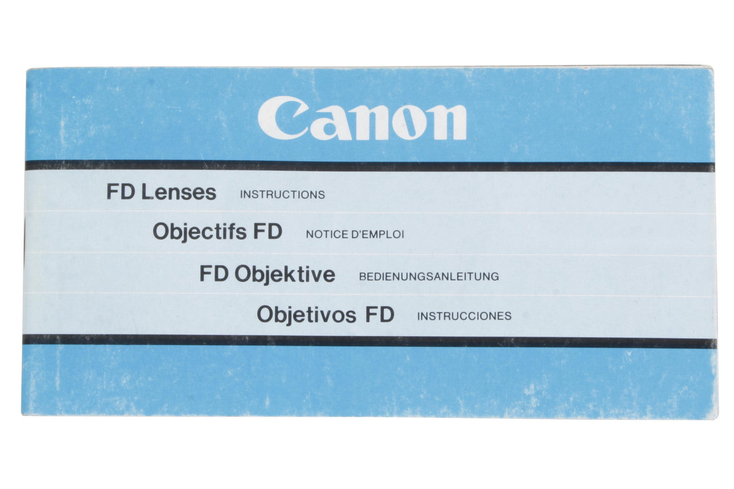 Canon FD Lenses Instructions for Film Cameras 61 Pages