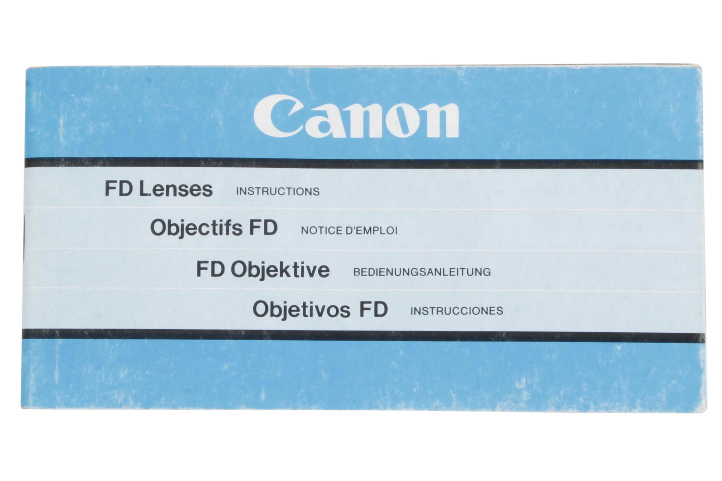 Canon FD Lenses Instructions for Film Cameras 61 Pages
