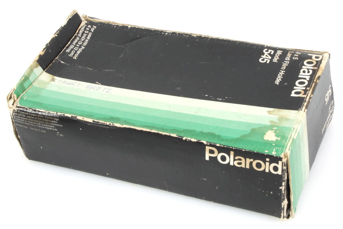 Polaroid 545 4x5 Land Film Holder Back w/ Box & Manual