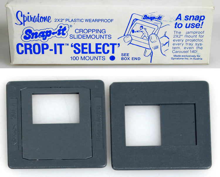 2x2 35MM SLIDE MOUNTS 1/2 FRAME BOX OF 100 ...NEW OLD STOCK