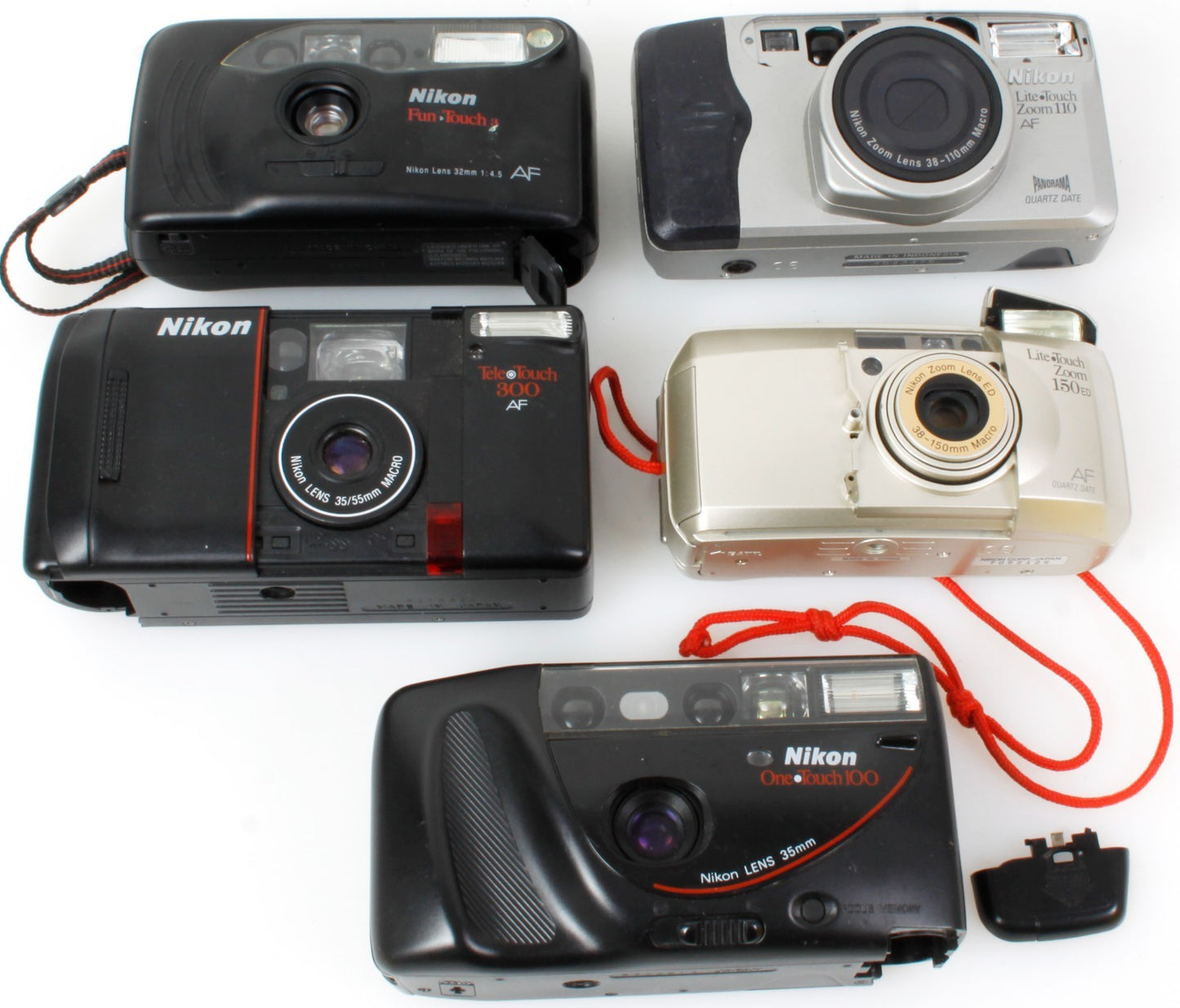 Nikon Point and Shoot Lot of 5 for Props or Display AS IS