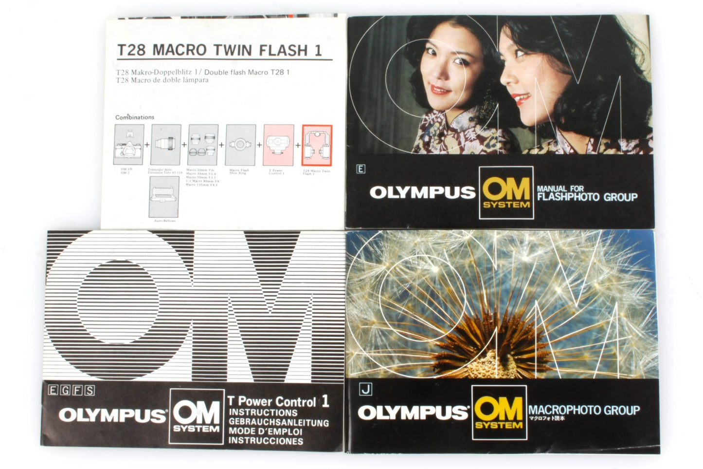 Olympus T28 Macro Twin Flash Full Set w/ T Power Control & Original Manuals