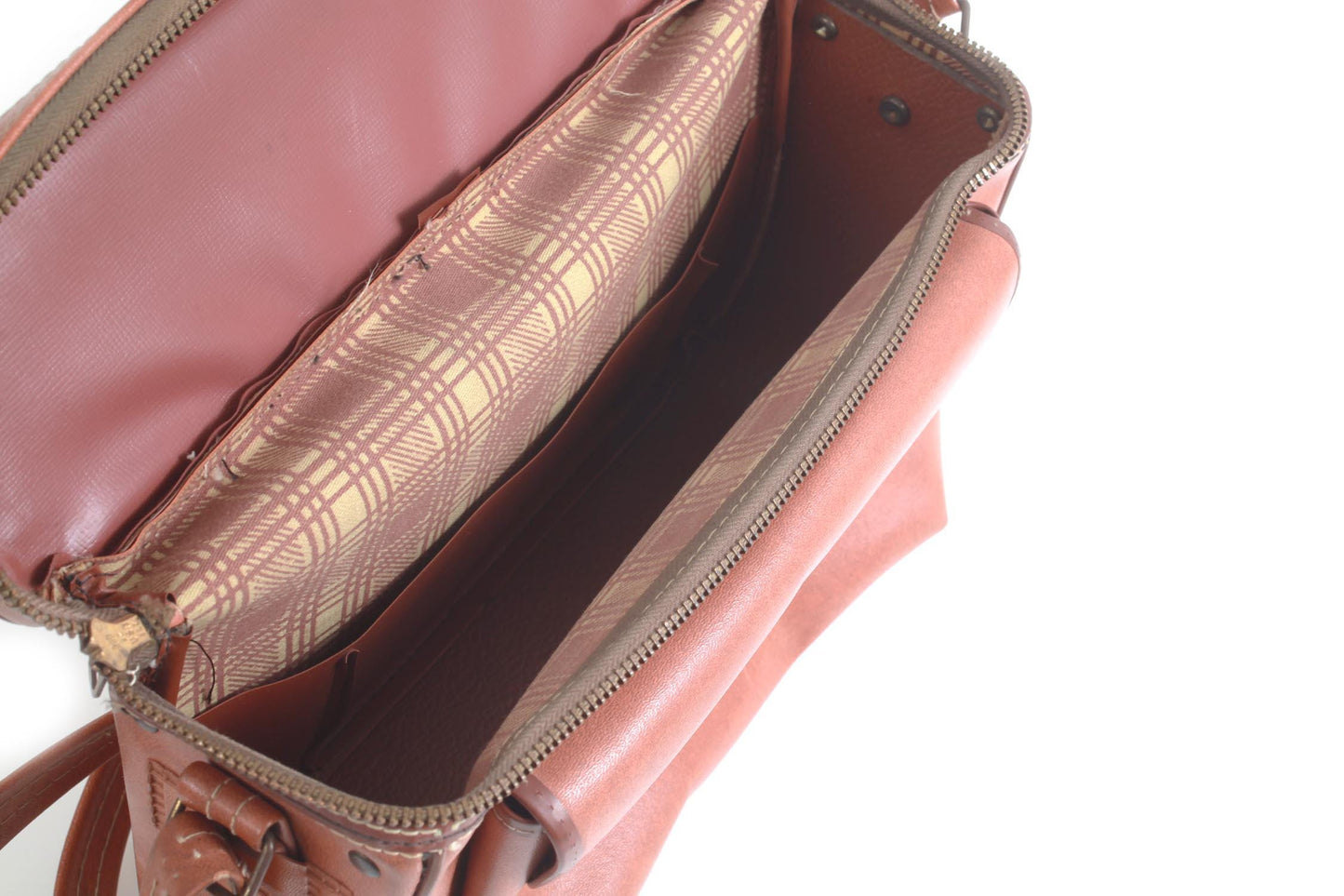 Vintage Purse Style Camera Bag 1940s Brown Vinyl