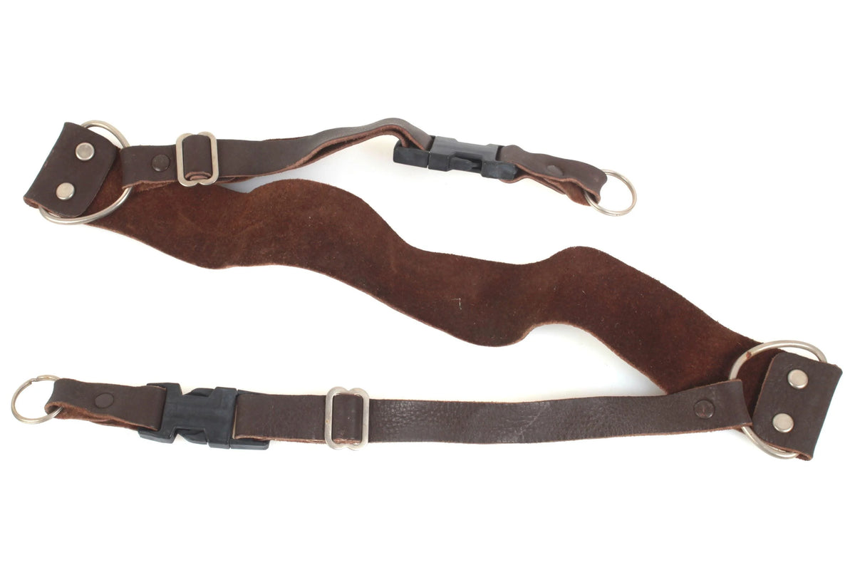 Vintage Wide Brown Leather Strap w/ Quick Release 1970s