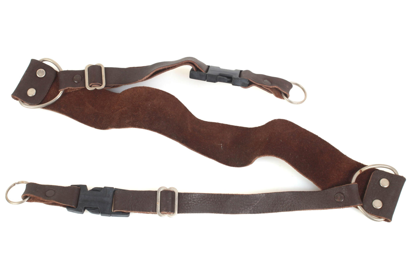Vintage Wide Brown Leather Strap w/ Quick Release 1970s