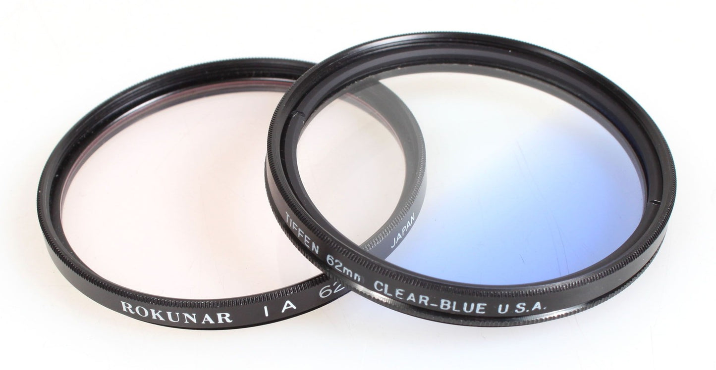 62MM CLEAR-BLUE UV FILTERS