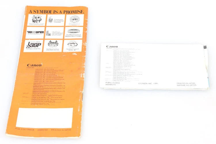 Canon AE-1 Brochure & FD Lens Guide Set of 2