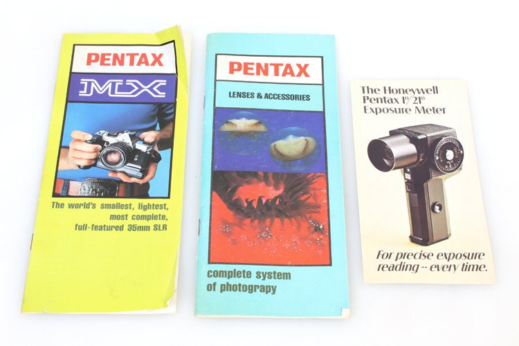 Pentax MX/Body/Lenses/Meter Brochures Set of 3