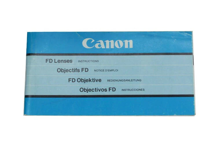 FD Lens Canon Instructions Accessory Guide English 60 Pages