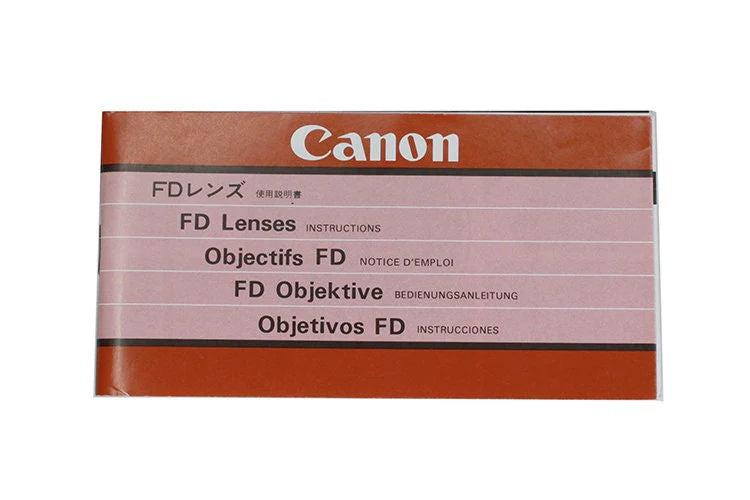 FD Lens Canon Instructions Stapled Pamphlet Japan