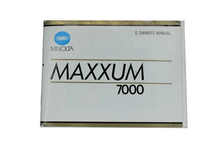 Owners Instruction Manual Minolta Maxxum 7000 SLR Camera