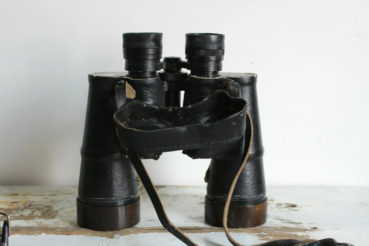 Leather Bound Russian Vintage 7X50 Binoculars with Case