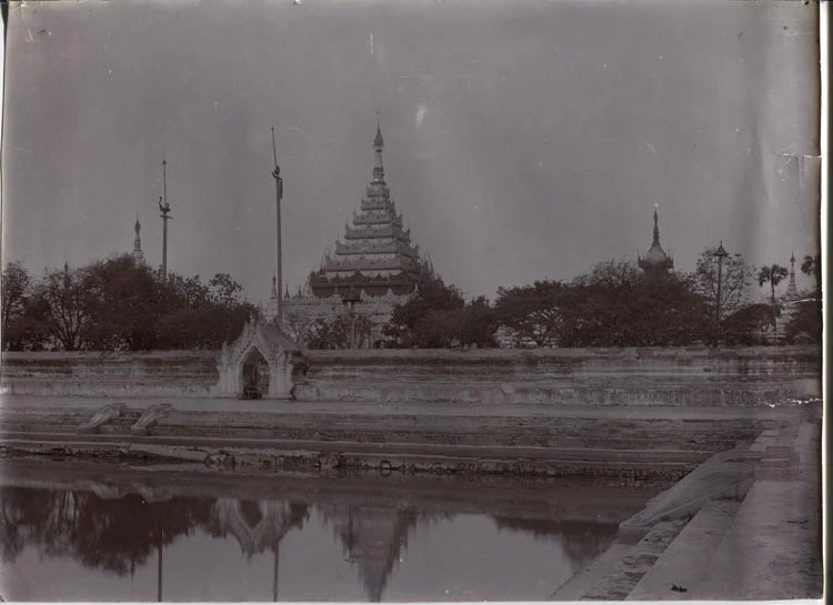 TONED SILVER PRINT PAGODA. BURMA, MYANMAR. 8.5 X 11.5 INCHES.