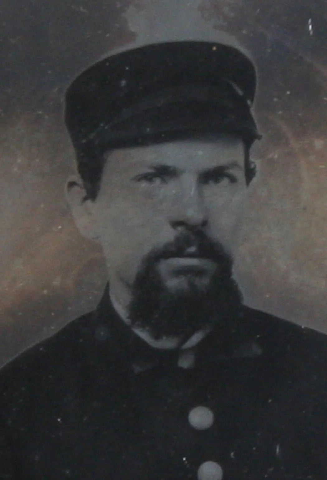 CIVIL WAR SOLDER. 6TH PLATE TINTYPE, FULL CASE.