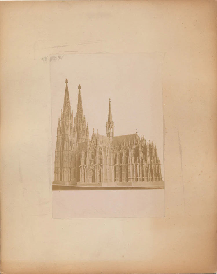 ALBUMEN PHOTO OF MINIATURE MODEL OF BEAUTIFUL CATHEDRAL