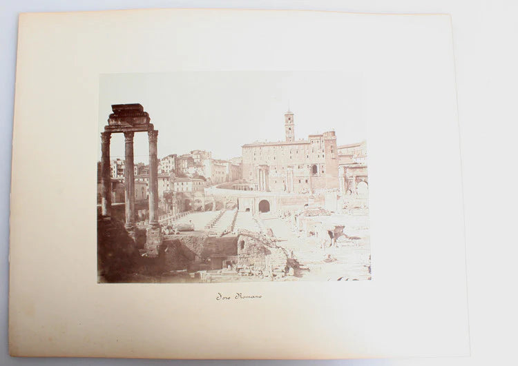 8X10 ALBUMEN OF THE ANCIENT ROMAN FORUM - ROME, ITALY