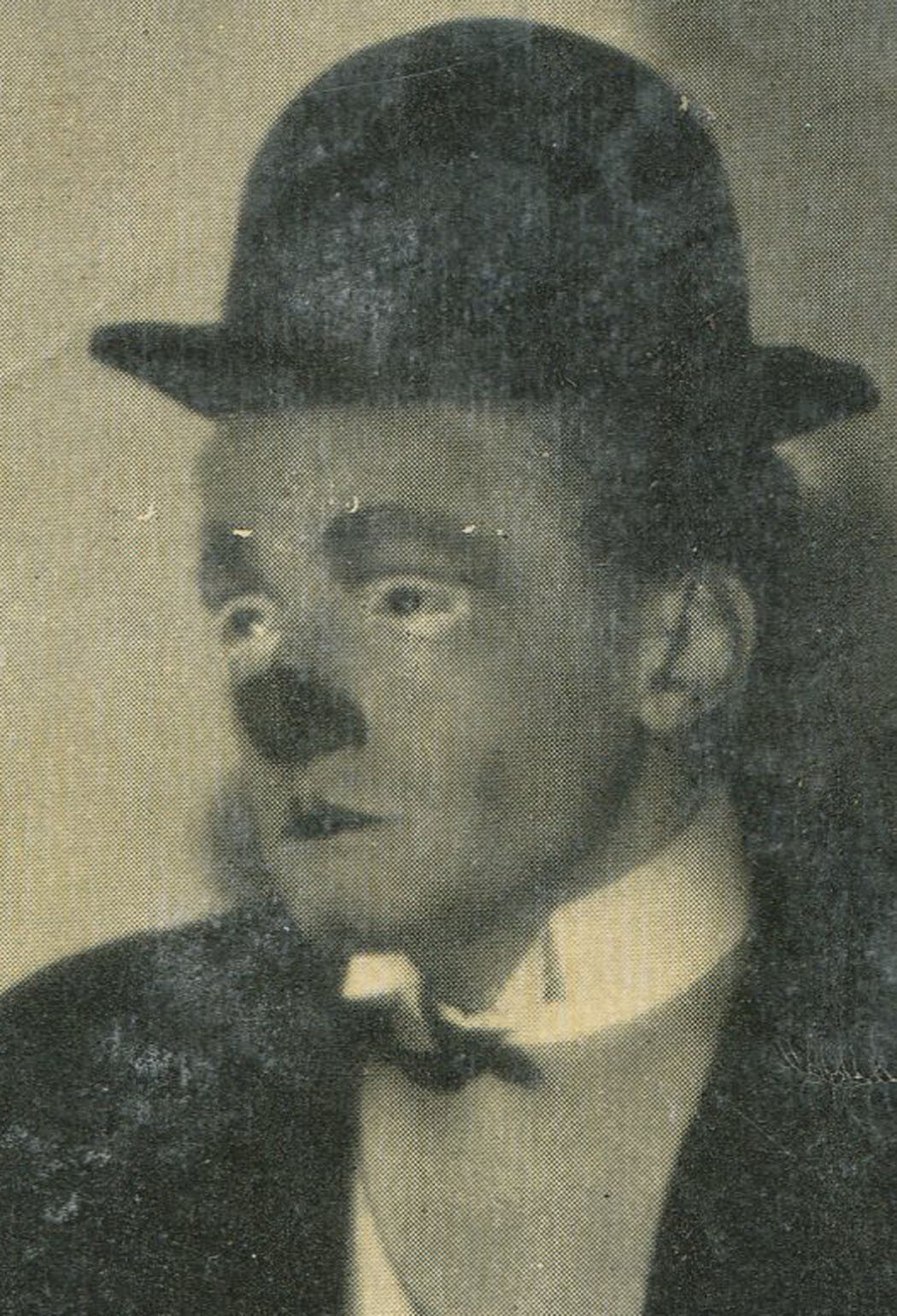 RHUM, CLOWN, ACTOR. RARE LITHOGRAPH, CLOWN FACE.