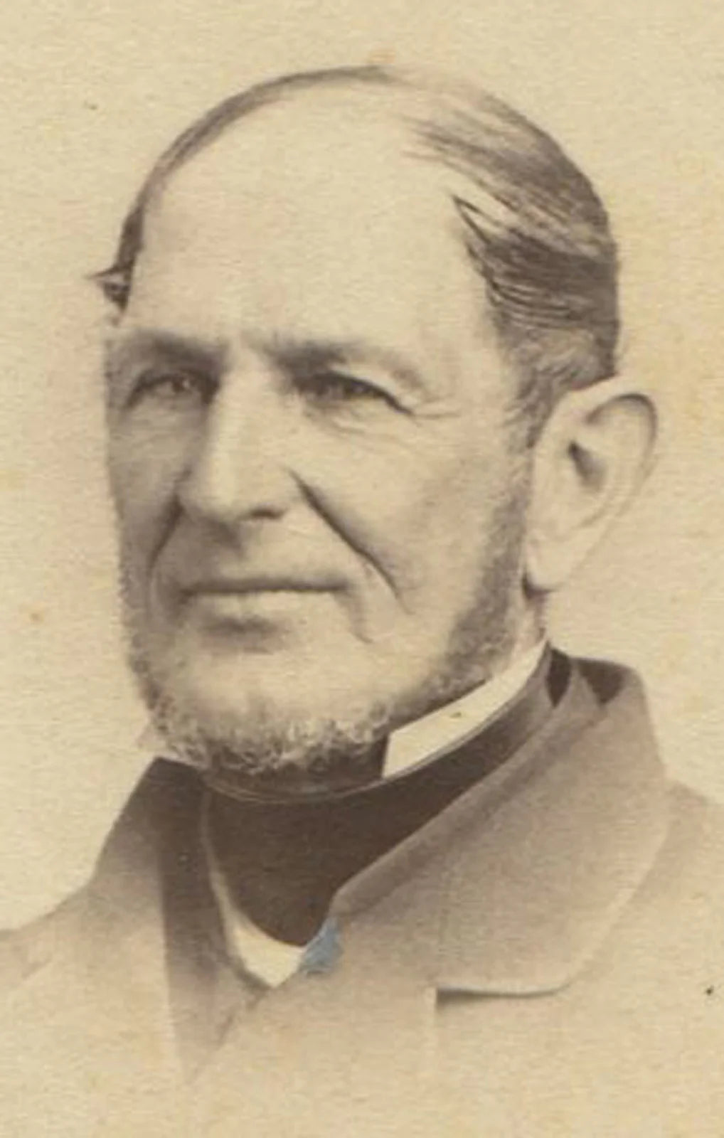 Sharp Old Man with Comb Over//Bald Man//Piercing Eyes//Vintage//CDV BY GURNEY.