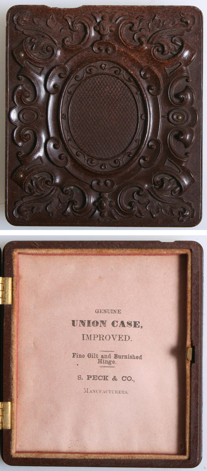 6TH PLATE UNION CASE. MAKER ADVERTISEMENT IN CASE.