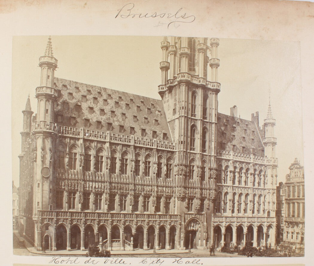 Vintage Brussels City Hall 8x10 Photo Print - Hotel de Ville, European Cityscape