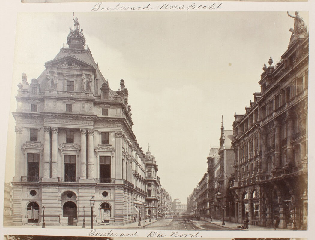 Vintage Brussels Photo: Boulevard du Nord 8x10 Architectural European Cityscape