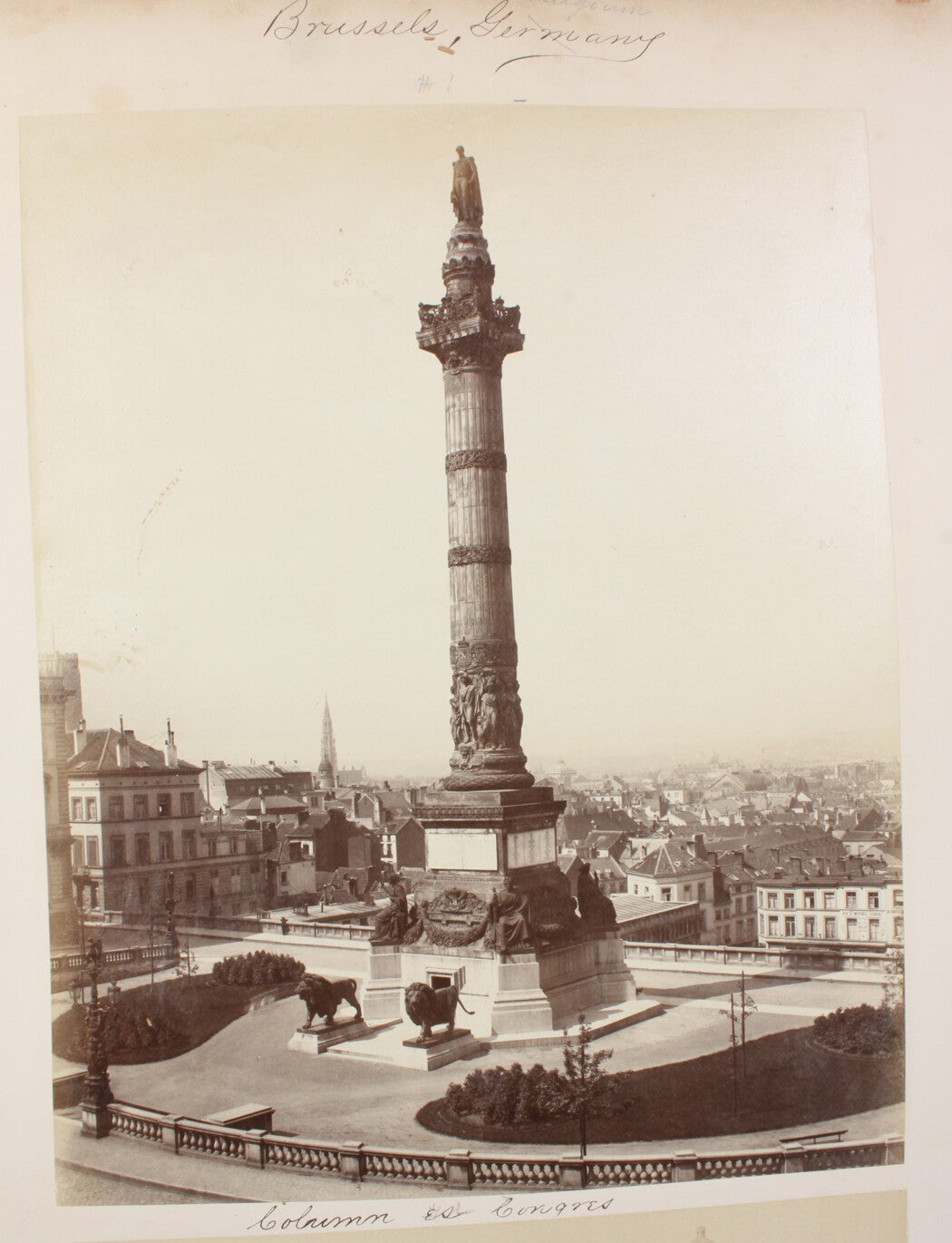 Vintage Brussels, Germany Congress Column 8x10 Photo Print -- European Travel