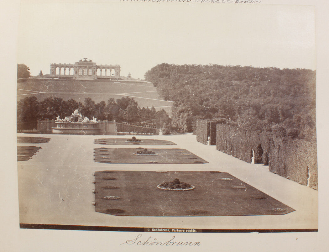 SCHOENBRUNN PALACE GARDEN. VIENNA, AUSTRIA. 8x10 reprint