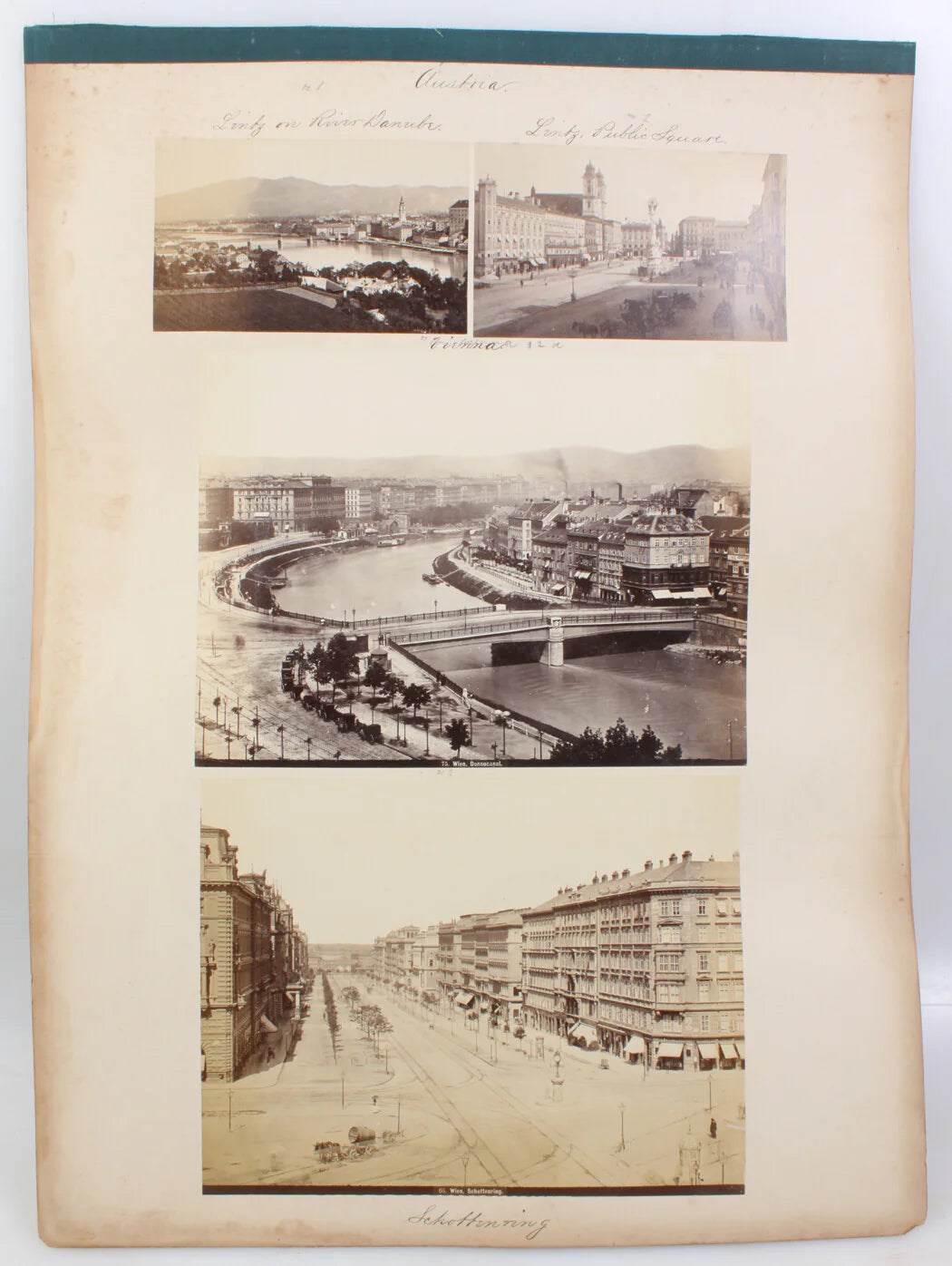 AUSTRIAN CITY/STREET SCENES. 6 ALBUMEN PHOTOS.