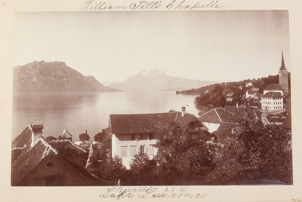 LAKE LUCERNE, LUCERNE, SWITZERLAND. 8x10 reprint