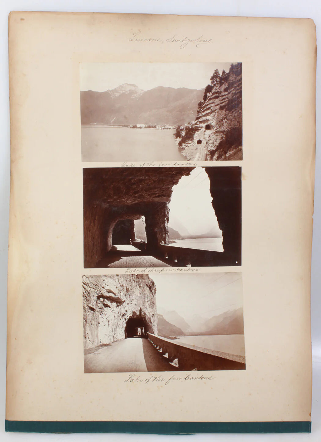 LUCERNE, SWITZERLAND, NATURAL AND MAN MADE SIGHTS. 6 ALBUMEN PHOTOS.