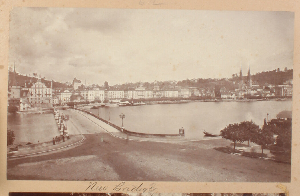 LECERNE, SWITZERLAND, NEW BRIDGE. 8x10 reprint