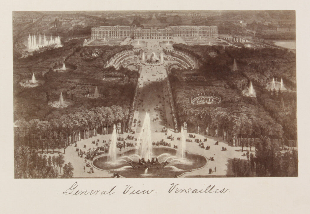GENERAL VIEW PALACE OF VERSAILLES. PARIS, FRANCE. 8x10 reprint