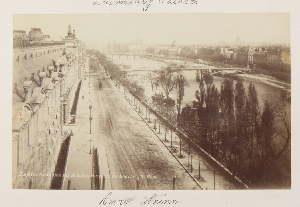PARIS AND THE RIVER SEINE. 8x10 reprint