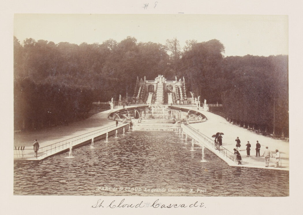 Vintage Paris 8x10 Photo Print - St Cloud Garden Cascade France, Wall Art,