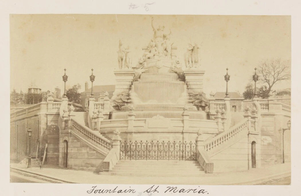 Vintage St Maria Fountain France 8x10 Photo Print - Image-Only Reproduction,