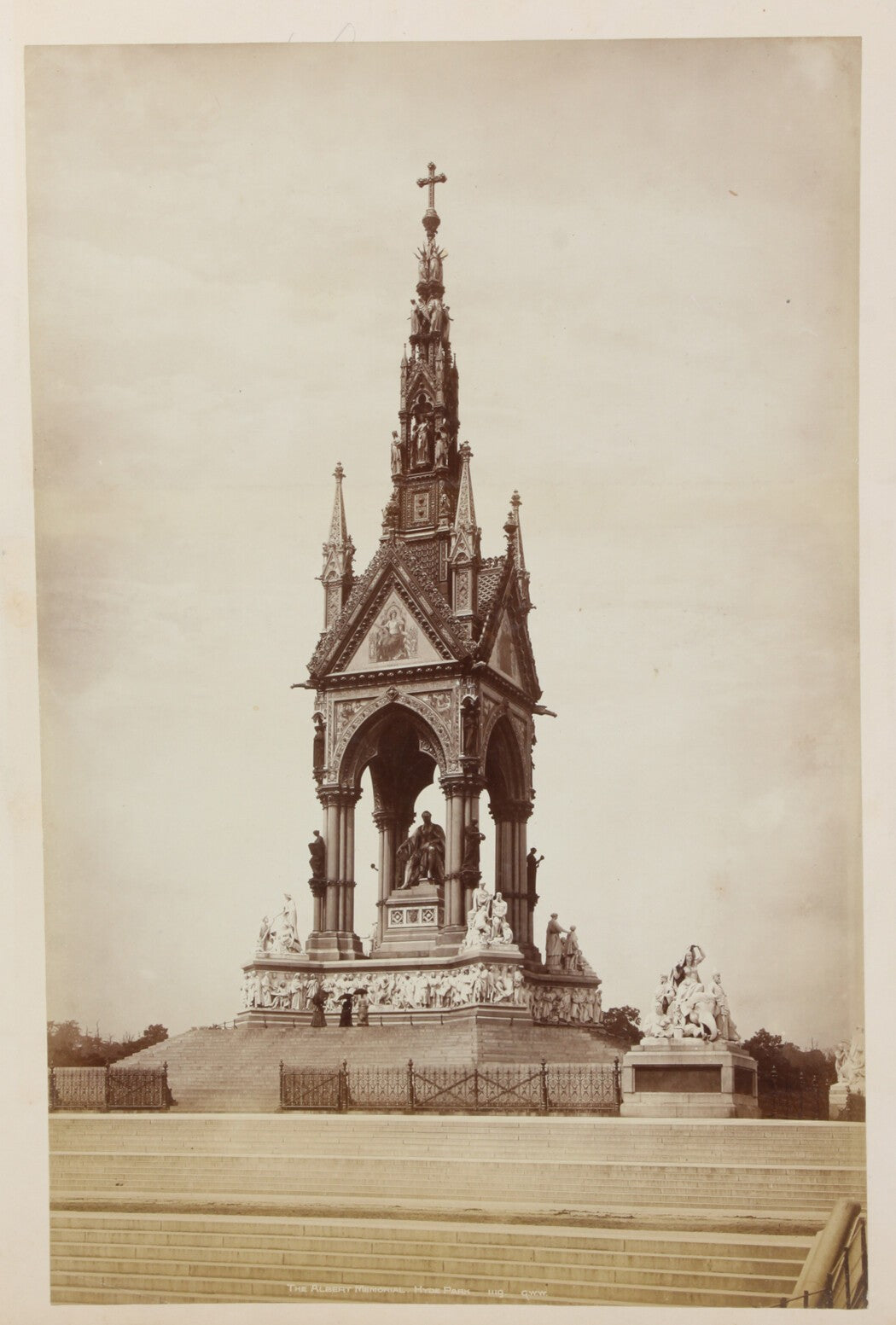 Vintage 8x10 Albert Memorial Hyde Park London Photo Print - Wall Art, Historic