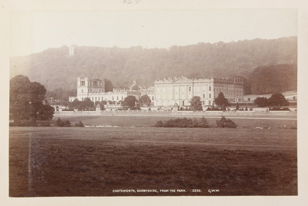 Chatsworth House Derbyshire England 8x10 Vintage Photo Print - From the Park,
