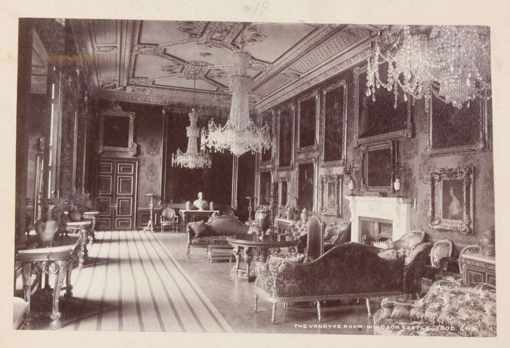 Vintage Vandykes Room Windsor Castle Photo Print Reprint 8x10, London England,