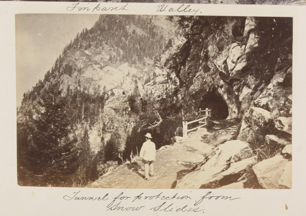 Vintage 8x10 Photo Print: Mountain Tunnel, Snow Avalanche Protection,