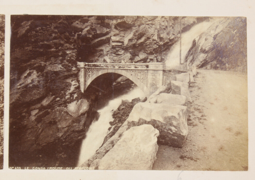 SIMPLON PASS, SWITZERLAND. WATERFALL BRIDGE. 8x10 reprint