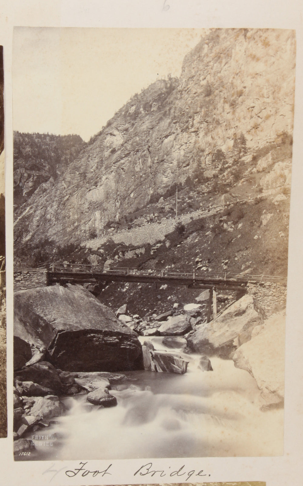 FOOT BRIDGE. SIMPLON PASS, SWITZERLAND. 8x10 reprint