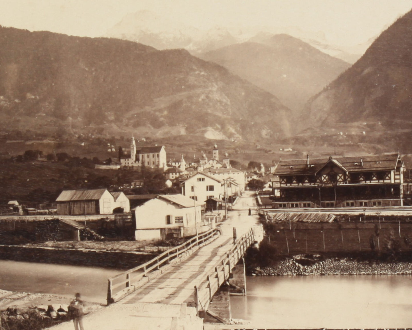 Vintage Vernayaz Switzerland 8x10 Photo Print - Image-Only Scenic Swiss