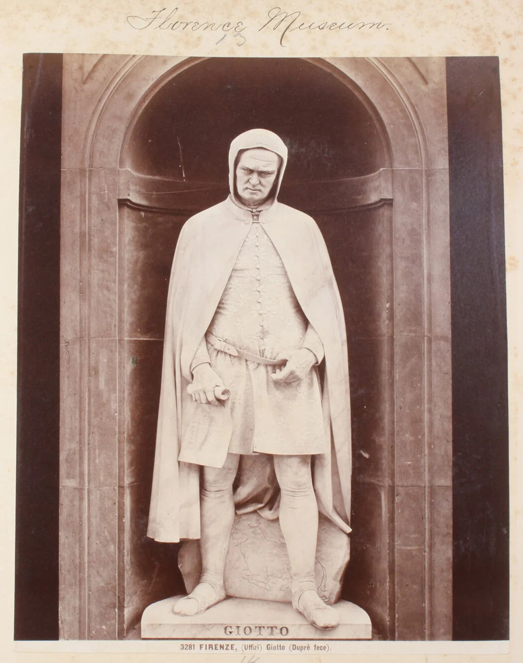Vintage 8x10 Giotto Statue Photo Print - Florence Museum, Italy | Renaissance